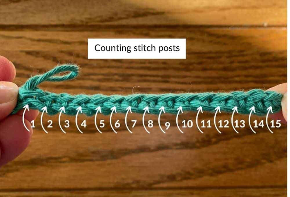 How to count crochet stitch posts