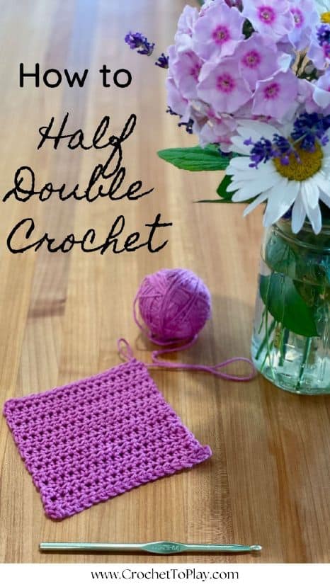 Pin image for how to half double crochet 
