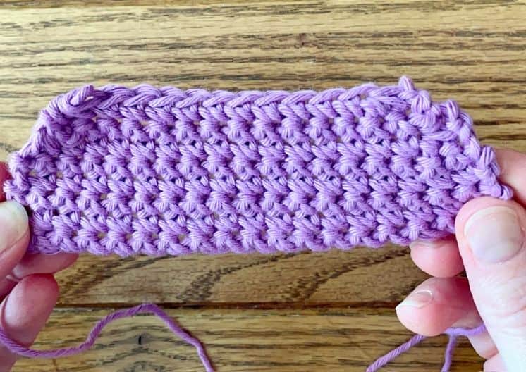 Rows of crochet