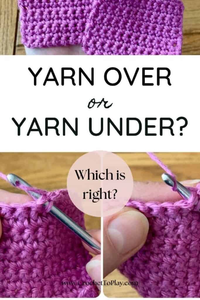 yarn over vs. yarn under crochet stitches : r/Amigurumi