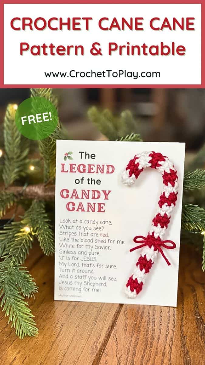 Candy Cane Pattern & Printable - Crochet to Play